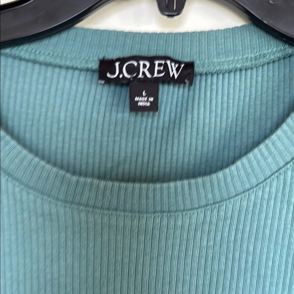 J. Crew Green Fitted Long Sleeve T-Shirt